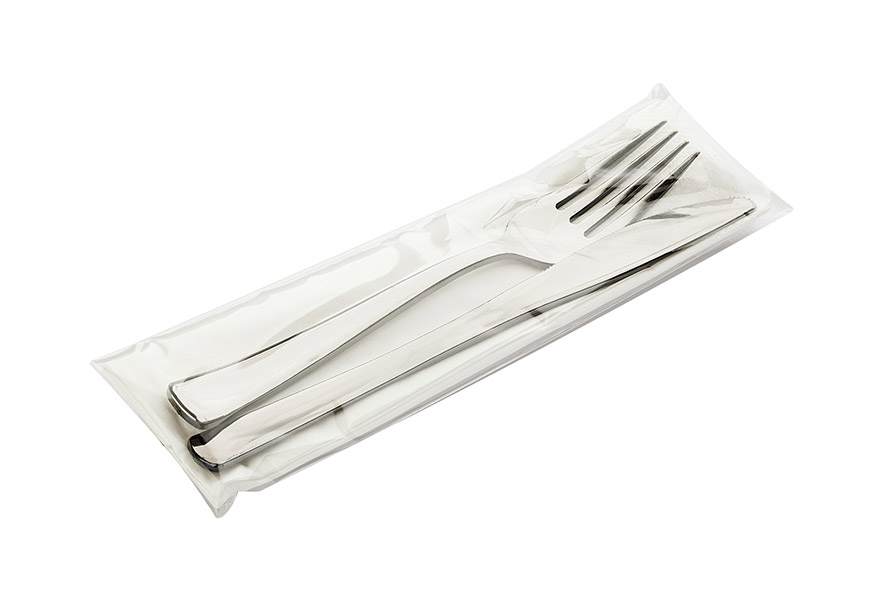 Classical cutlery kit 3 in 1 pocket (knife, fork & napkin)