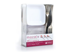 48pc mini  plates and forks Set