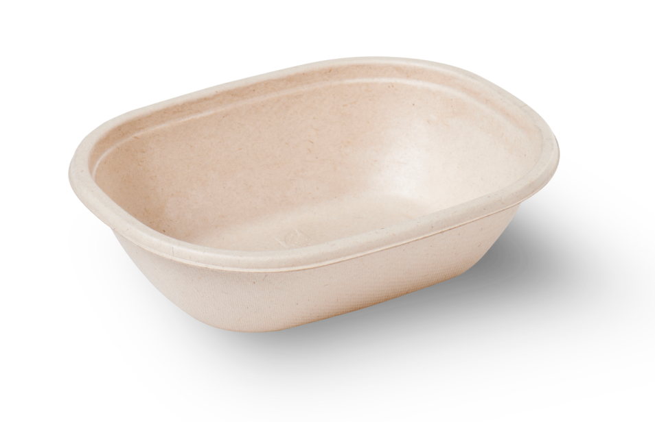 620 ml pulp oval bowl (Laminated)